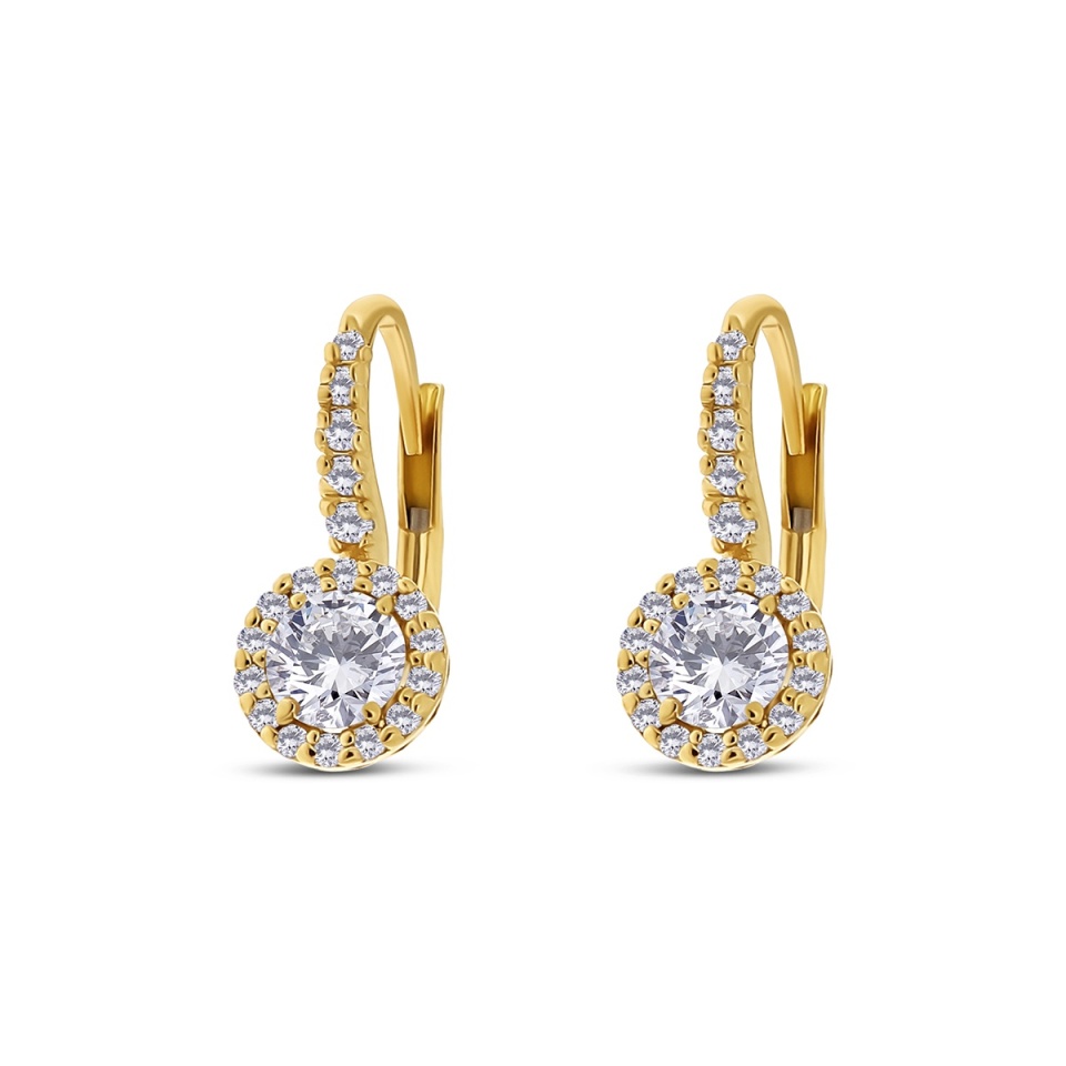 Cercei din aur de 18k cu diamante naturale de 1.29 ct