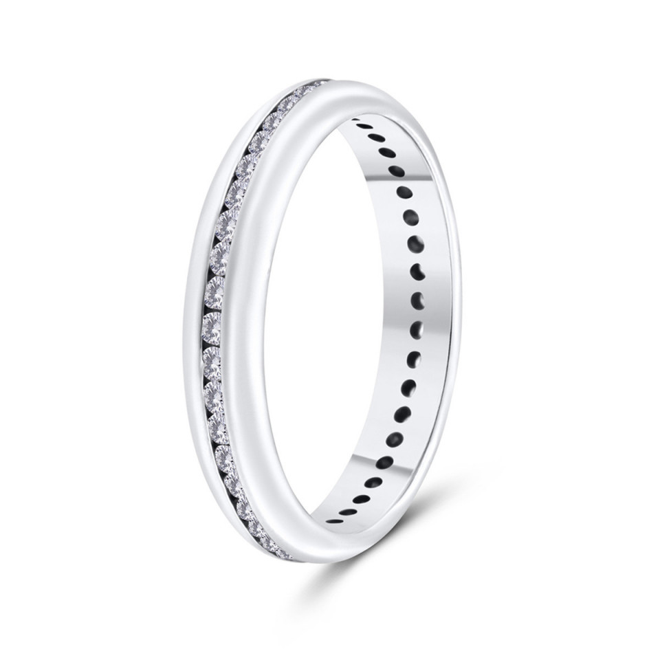 Inel din aur alb de 18k cu diamante naturale de 0.50 ct