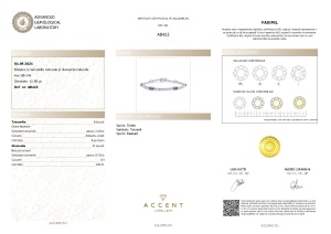 Certificat Gemologic Agl Bratara din aur alb de 14k cu tanzanite naturale de 2.40 ct și diamante naturale de 0.70 ct AB422