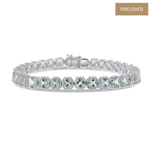 Brățară din aur de 14k cu acvamarine naturale