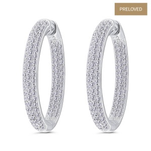 Cercei din aur de 14k cu diamante naturale de 3.57 ct