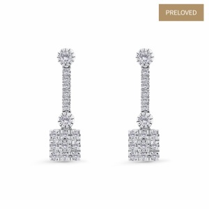 Cercei din aur de 14k și 18k cu diamante naturale de 0.55 ct