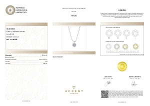 Certificat Gemologic Agl Colier din aur de 14k cu diamante naturale de 0.83 ct AP556