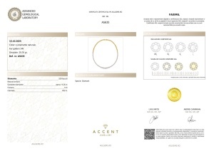 Certificat AGL GEMS Colier cu diamante naturale aur galben