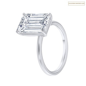 Inel din aur de 14k cu diamant sintetic de 5.08 ct
