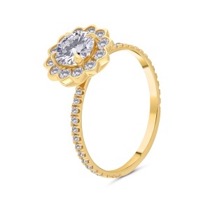 Inel din aur de 14k cu diamante naturale de 0.81 ct și 0.44 ct