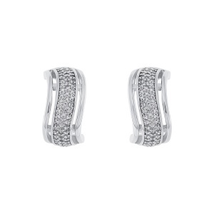 Cercei din argint cu CZ (Cubic Zirconia)