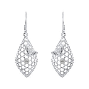 Cercei din argint cu pietre de cubic zirconia
