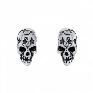 Cercei din argint Skull