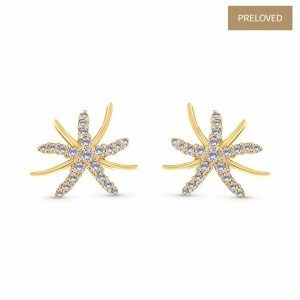 Cercei din aur de 14k cu diamante naturale de 0.62 ct