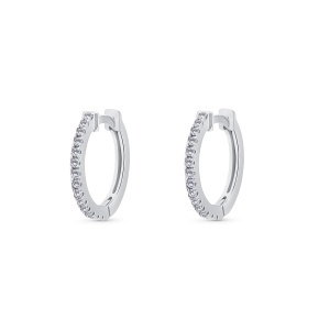 Cercei din aur de 18k cu diamante naturale de 0.13 ct