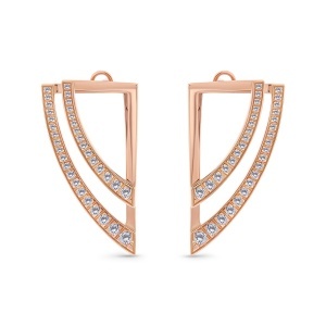 Cercei din aur de 18k cu diamante naturale de 0.43 ct