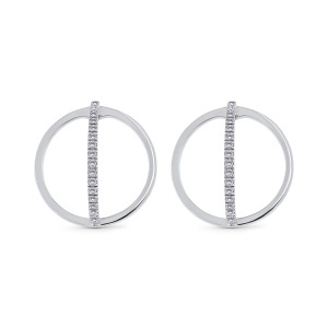 Cercei din aur de 18k cu diamante naturale de 0.49 ct