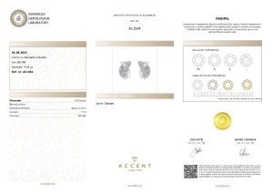 Certificat Gemologic Agl Cercei din aur de 18k cu diamante naturale de 2.15 ct AC1584