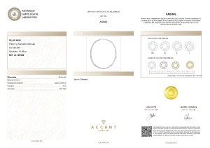Certificat Gemologic Agl Colier Leo Pizzo din aur de 18k cu diamante naturale de 0.45 ct. AS582