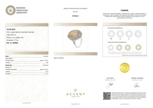 Certificat AGL GEMS Inel cu opal si diamante naturale argint 925 ri9863