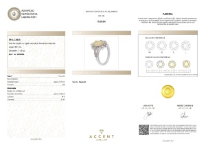 Certificat Gemologic Agl Inel din argint cu opal natural și diamante naturale RI9864