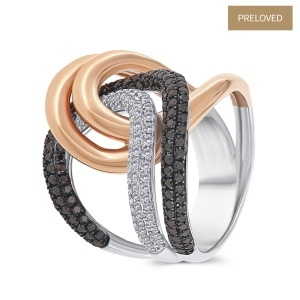 Inel din aur de 14k cu diamante naturale de 0.88 ct și 0.50 ct