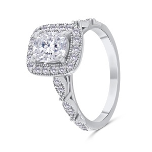 Inel din aur de 18k cu diamante naturale de 1.01 ct și 0.33 ct