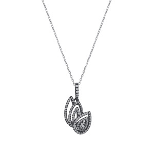 Lanț și pandantiv din argint cu CZ (Cubic Zirconia)