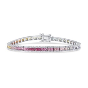 Brățară din aur de 18k cu diamante naturale de 0.95 ct și safire naturale de 5.48 ct