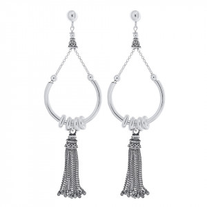 Cercei din argint candelabru