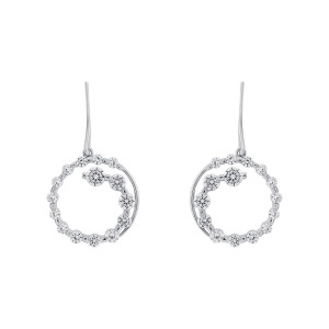 Cercei din argint cu CZ (Cubic Zirconia)