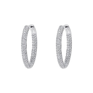 Cercei din argint cu CZ (Cubic Zirconia)