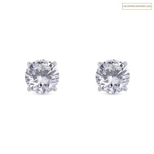 Cercei din aur de 18k cu diamante de sinteză(LAB GROWN) de 4.01 ct