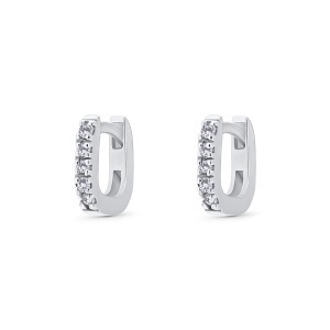Cercei din aur de 18k cu diamante naturale de 0.09 ct