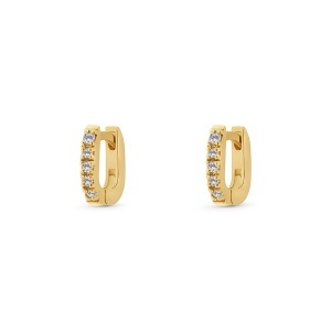 Cercei din aur de 18k cu diamante naturale de 0.09 ct