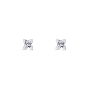 Cercei din aur de 18k cu diamante naturale de 0.14 ct