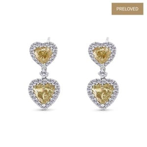 Cercei din aur de 18k cu diamante naturale de 2.40 ct și 0.37 ct