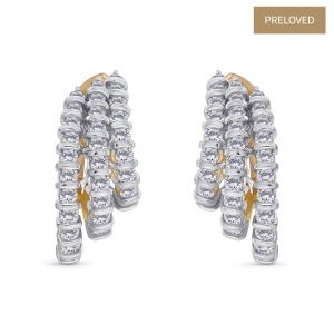 Cercei din aur de 18k cu diamante naturale de 3.15 ct