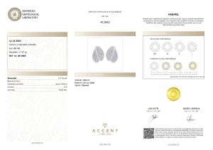 Certificat Gemologic Agl Cercei din aur de 18k cu diamante naturale de 9.50 ct AC1663