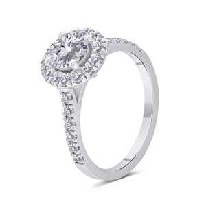 Inel din aur de 14k cu diamante de sinteză(LAB GROWN) de 0.51 ct și 0.33 ct