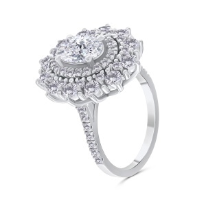Inel din aur de 14k cu diamante naturale de 0.90 ct și 1.08 ct