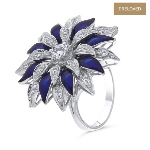 Inel din aur de 18k cu diamante naturale 0.45 ct