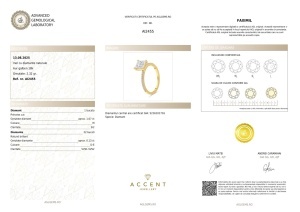 Certificat AGL GEMS Inel cu diamante naturale AI2455 aur 18k
