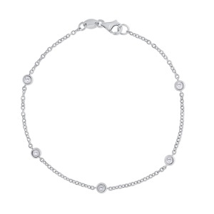 Brățară din aur de 18k cu diamante naturale de 0.18 ct