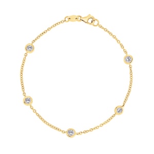 Brățară din aur de 18k cu diamante naturale de 0.53 ct