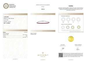 Certificat AGL GEMS Bratara cu rubine naturale aur 18k ab418
