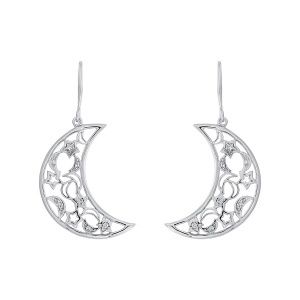 Cercei din argint cu CZ (Cubic Zirconia)