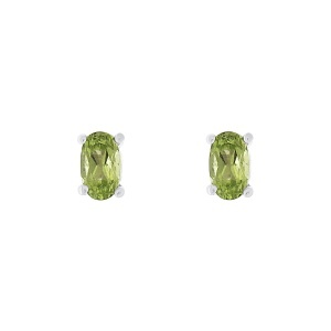 Cercei din argint cu peridote naturale