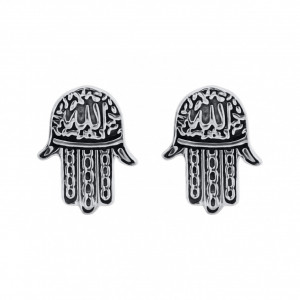 Cercei din argint Hamsa