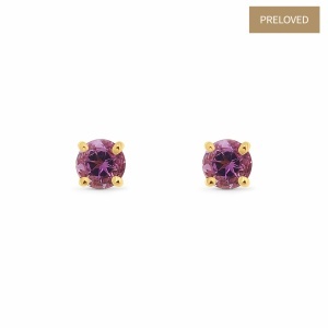 Cercei din aur de 14k cu ametiste naturale de 0.75 ct