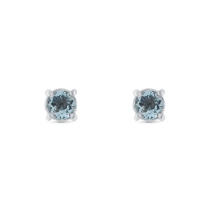 Cercei din aur de 18k cu acvamarine naturale de 0.27 ct