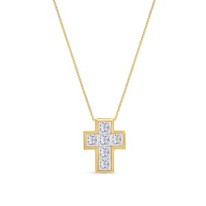 Colier din aur de 18k cu diamante naturale de 0.91 ct