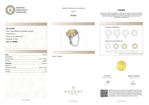 Certificat AGL GEMS Inel cu opal si diamante naturale argint ri9865