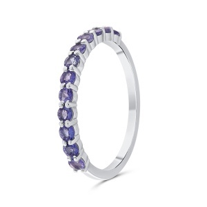 Inel din aur de 14k cu tanzanite naturale de 0.63 ct